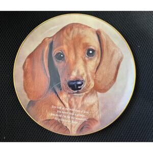 Danbury Mint Eye of Love Dachshund 8" Porcelain Plate